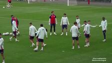 España entrena en Múnich antes de su partido frente a Portugal